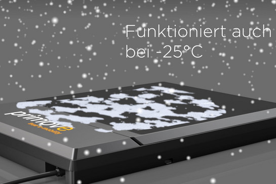 Eine Animation zeigt, dass die Ladetechnik auch sehr niedrige Temperaturen aushält. 