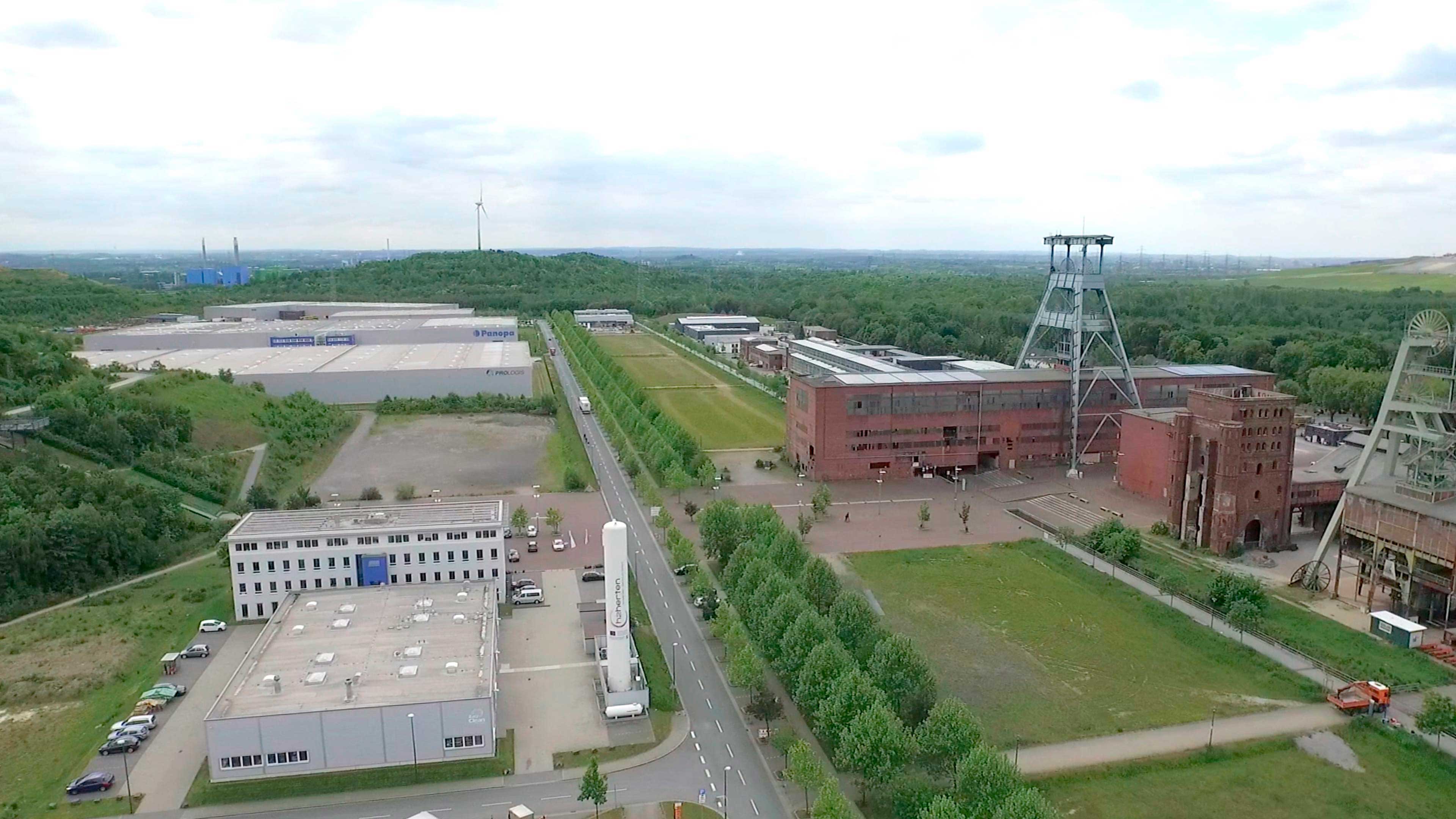 Luftbild eines Industriegebietes