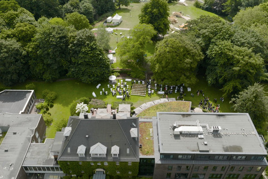 Luftbild des Gartens vom Kieler Kaufmann