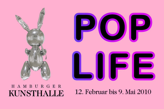 Einladung zu der Ausstellung Pop Life in Hamburg