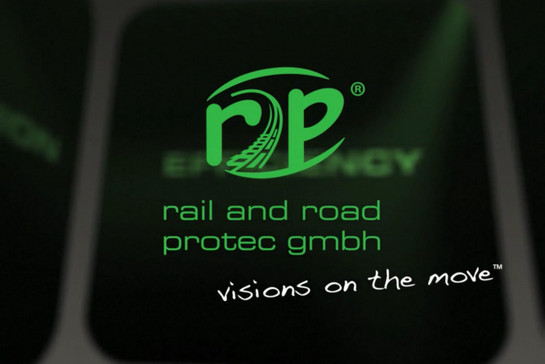 Grünes r2p Logo mit einem Slogan drunter