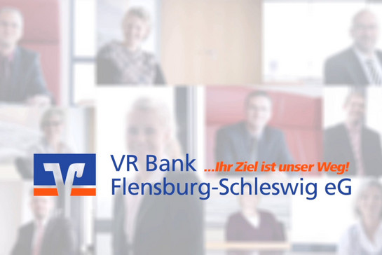 Logo der VR Bank auf einer Bildercollage