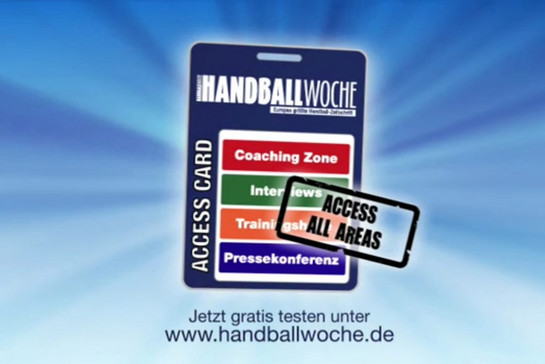 Accesscard der Handballwoche in bunten Farben